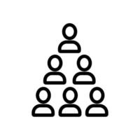 mänsklig pyramid ikon vektor disposition illustration