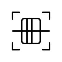Symbolvektor für Scannerkarte. isolierte kontursymbolillustration vektor