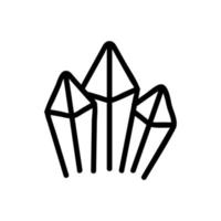 Mineralsalzkristalle Symbol Vektor Umriss Illustration