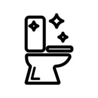 Vektorsymbol für saubere Toilette. isolierte kontursymbolillustration vektor