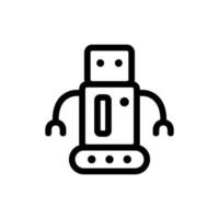 robot ikon vektor. isolerade kontur symbol illustration vektor