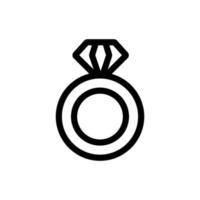 Ring-Symbol-Vektor. isolierte kontursymbolillustration vektor