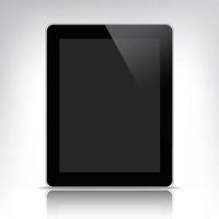 realistischer tablet-pc mit leerem bildschirm isoliert vektor