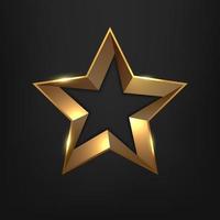 elegantes Logo in Form eines goldenen Sterns, Vektorillustration vektor