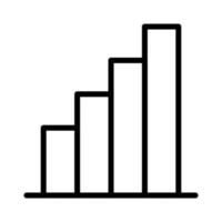 Symbol für steigendes Boxdiagramm im Linienstil vektor