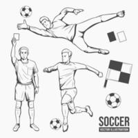 Fußball-Set-Vektor vektor