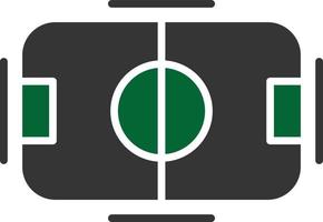 Fußballfeld-Glyphe zweifarbig vektor