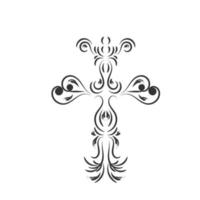 Heiliges Kreuz-Design für Tattoo-Design vektor