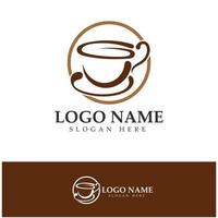 Kaffeetasse Logo Vorlage Vektor-Symbol Illustration Design vektor