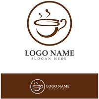 Kaffeetasse Logo Vorlage Vektor-Symbol Illustration Design vektor