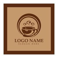 Kaffeetasse Logo Vorlage Vektor-Symbol Illustration Design vektor