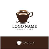 Kaffeetasse Logo Vorlage Vektor-Symbol Illustration Design vektor