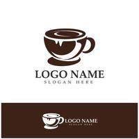 Kaffeetasse Logo Vorlage Vektor-Symbol Illustration Design vektor