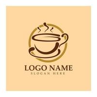 Kaffeetasse Logo Vorlage Vektor-Symbol Illustration Design vektor