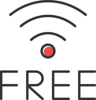 gratis wifi fylld retro vektor