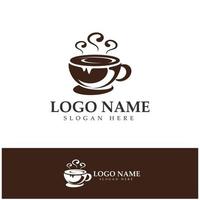 Kaffeetasse Logo Vorlage Vektor-Symbol Illustration Design vektor