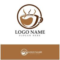 Kaffeetasse Logo Vorlage Vektor-Symbol Illustration Design vektor