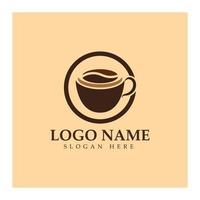 Kaffeetasse Logo Vorlage Vektor-Symbol Illustration Design vektor