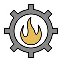 Feuerleitsymbol Cartoon. Flammen- und Verbrennungssymbolvektor vektor