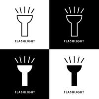 Symbol für Taschenlampe. Lampe und helle Logovektorillustration vektor