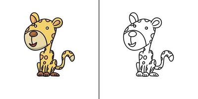 Giraffen-Symbol-Cartoon. Zoo Tier Maskottchen Symbol Vektor Kinder Malbuch