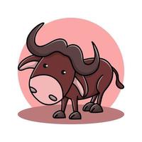 Stier-Tier-Symbol-Cartoon. Kuh-Maskottchen-Symbolvektor vektor