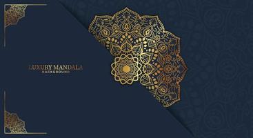 luxus-mandala-hintergrund mit goldenem arabeskenmuster im arabischen islamischen oststil. vektor