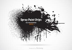 Free Spray Paint Drips Vektor Banner