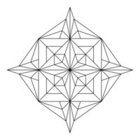 Umriss geometrisches Mandala-Element vektor