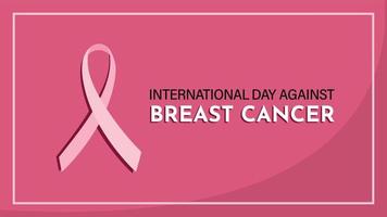 internationaler tag gegen brustkrebs hintergrundbild vektor