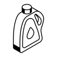 en oljeflaska isometrisk ikon vektor