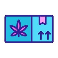 paket av cannabis ikon vektor. isolerade kontur symbol illustration vektor