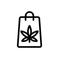 Kauf eines Cannabis-Vektorsymbols. isolierte kontursymbolillustration vektor