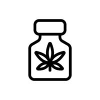 cannabis i förpackningsikonen vektor. isolerade kontur symbol illustration vektor