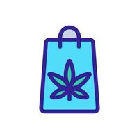 köpa en cannabis vektor ikon. isolerade kontur symbol illustration