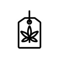 hergestellt aus einem Cannabis-Vektorsymbol. isolierte kontursymbolillustration vektor