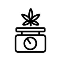 våg och cannabis ikon vektor. isolerade kontur symbol illustration vektor