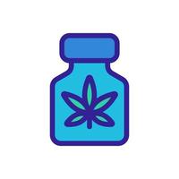 cannabis i förpackningsikonen vektor. isolerade kontur symbol illustration vektor