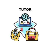 Tutor Bildung Vektor Konzept Farbe Illustration