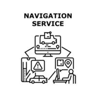 Abbildung des Navigationsdienst-Vektorkonzepts vektor