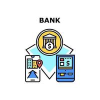 Bank-Service-Vektor-Konzept-Farbillustration vektor