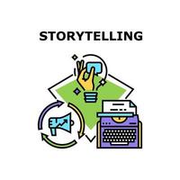 Farbillustration des Storytelling-Vektorkonzepts vektor