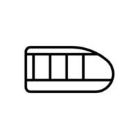 Symbolvektor für Hochgeschwindigkeitszüge. isolierte kontursymbolillustration vektor