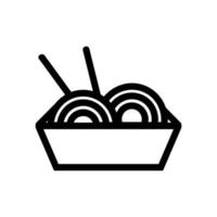 ramen ikon vektor. isolerade kontur symbol illustration vektor