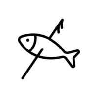 Symbolvektor für die Fischjagd. isolierte kontursymbolillustration vektor