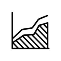 Symbolvektor für Wachstumsdiagramm. isolierte kontursymbolillustration vektor