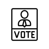 politiska röstning broschyr ikon vektor disposition illustration