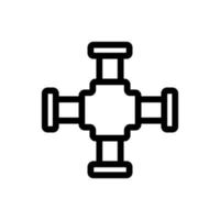 Symbolvektor für Wasserleitungen. isolierte kontursymbolillustration vektor