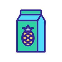 Dreieck geschnittene Ananas Symbol Vektor Umriss Illustration