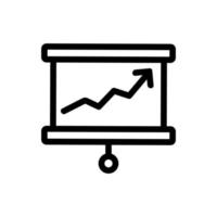 tillväxt planering ikon vektor. isolerade kontur symbol illustration vektor